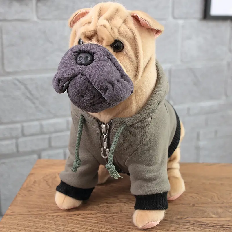Dressing Artificial Dog Plush Toy Mink Fur Pet Dog Doll
