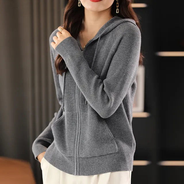 Autumn New Women's Sweater Hoodie La Lian Gray - Shop at LoveMi