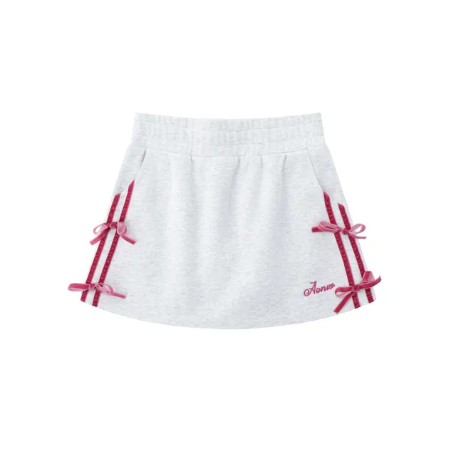 Women's Embroidered Bow Splicing Skirt Red - Shop at LoveMi