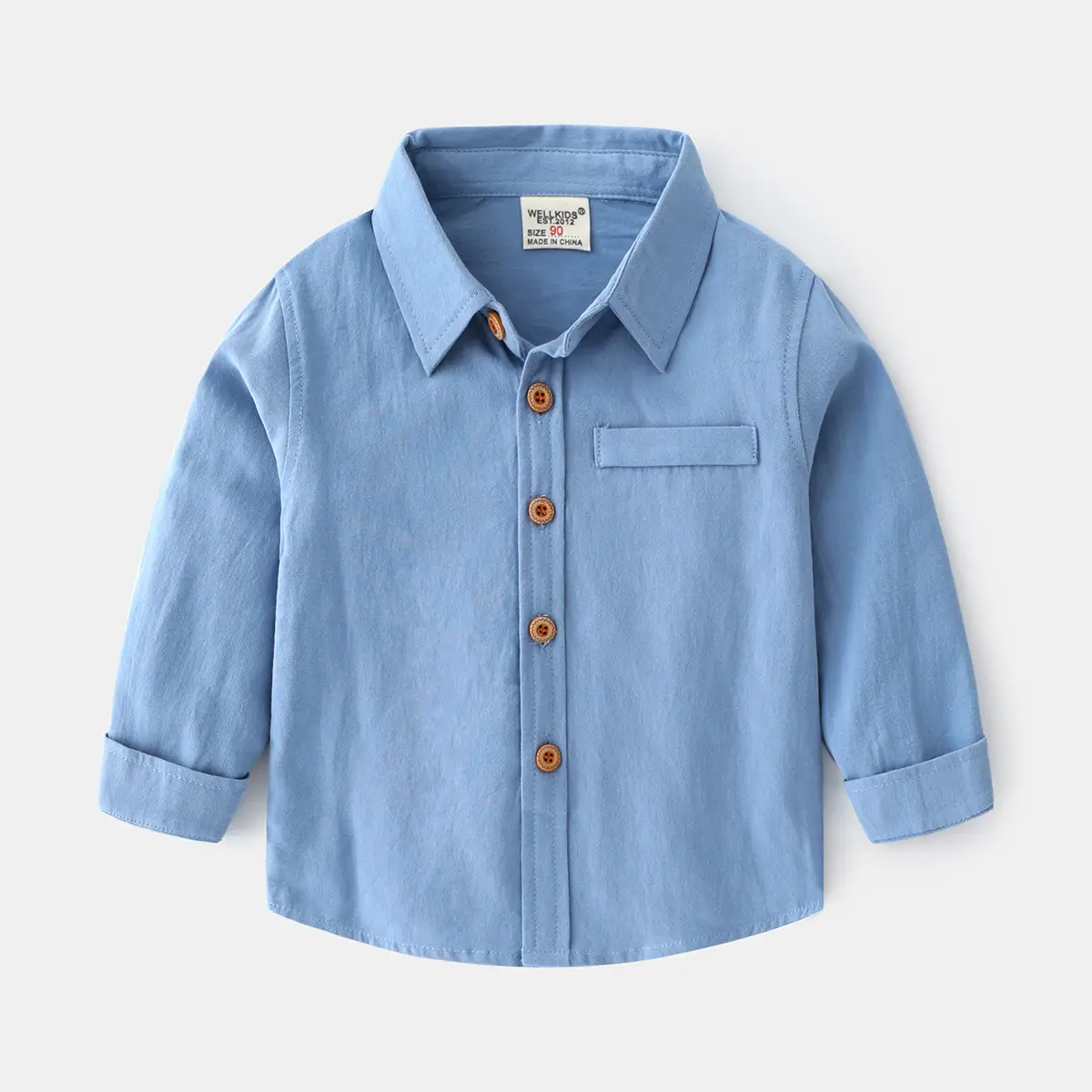 Fashion Personality New Solid Color Boys' Shirt