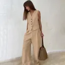 Khaki Vest Pants