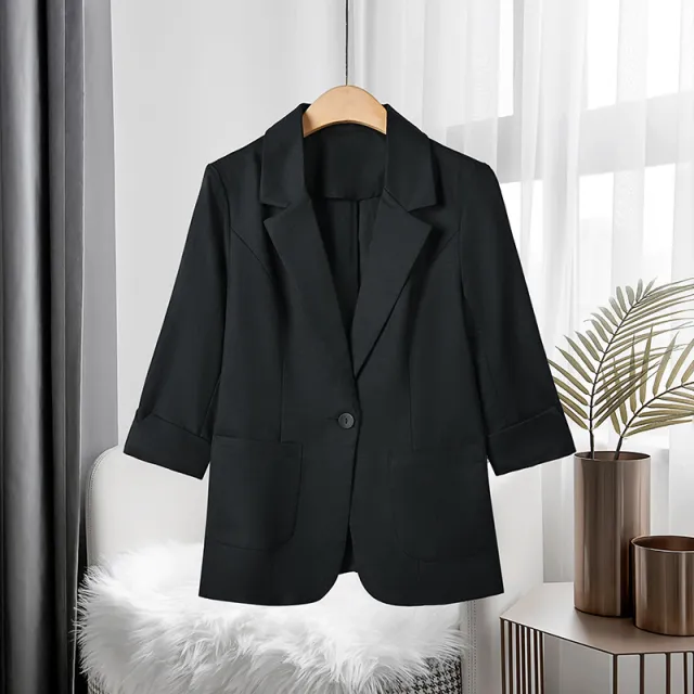 Women's High end Linen Suit Jacket Black - Shop at LoveMi