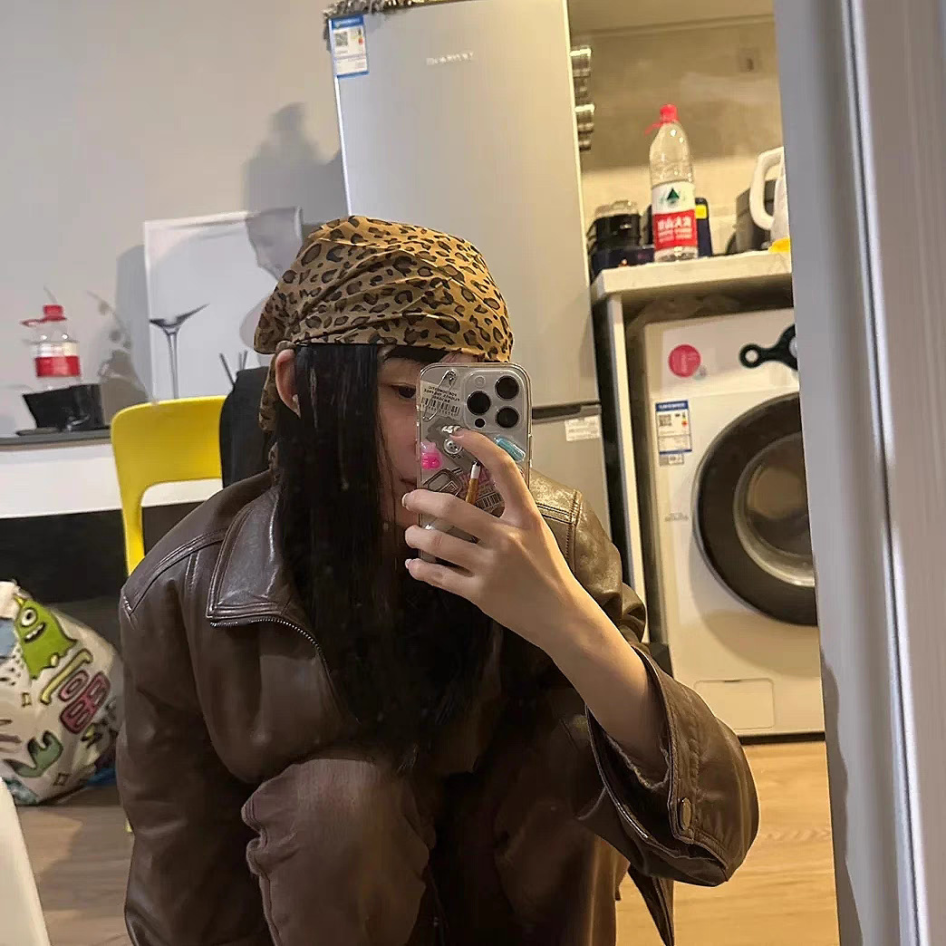 All-match Floral Satin Fabric Bag Headscarf