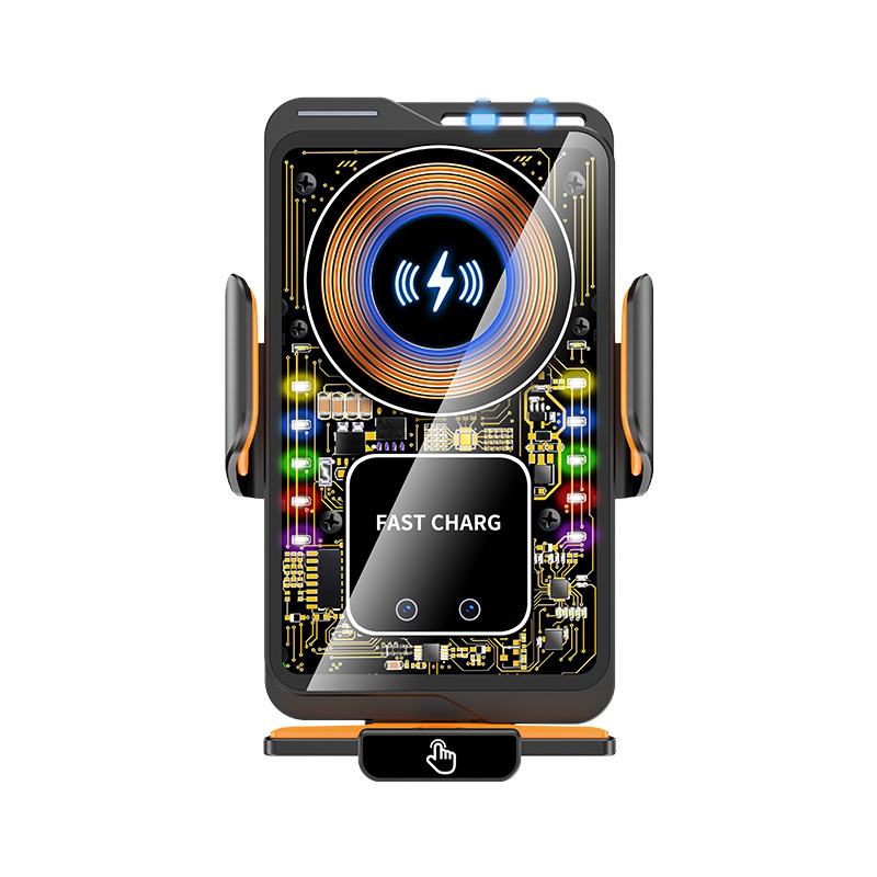 Car Phone Holder Transparent Magnetic Direct 15W Wireless Fast Charging Bracket Charger