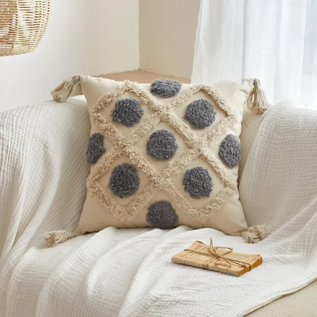 Plush Tassels And Quiet Bohemian Style Pillowcases High Elastic Core - Shop at LoveMi