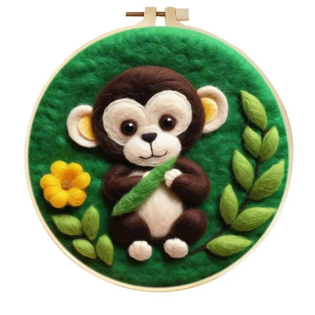 Round Fabric Embroidery Decoration Three dimensional Production Blanket Painting Handmade Ingredients Mzh763 - Shop at LoveMi