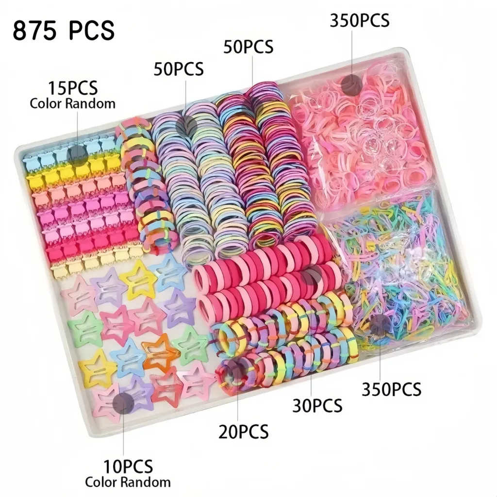 Children Hairpin Headdress Suit Princess Rubber Band Hair Accessories Suit - Style 875Pcs
