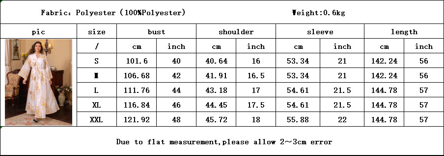 Arab Dubai Embroidered Mesh Dress European Muslim Party Dinner Fashion - Image 12