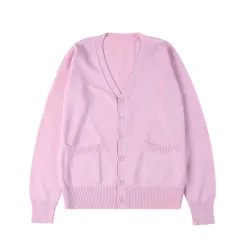 Cardigan Sweater Women's Soft Super Cute - Light Pink - View 1