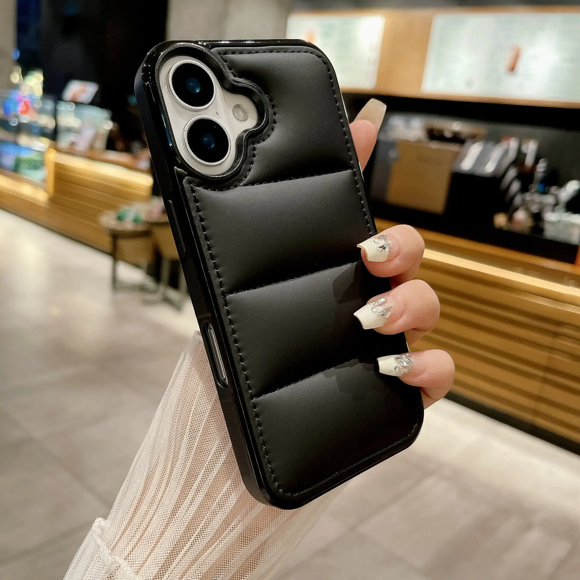 Fashion Macaron Premium Down Jacket Phone Case