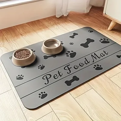 Simple Diatom Ooze Pet Absorbent Non-slip Placemat