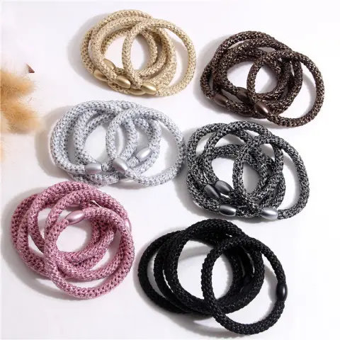 Accessories Thick Leather Cover Durable Base Rubber Hair Rope