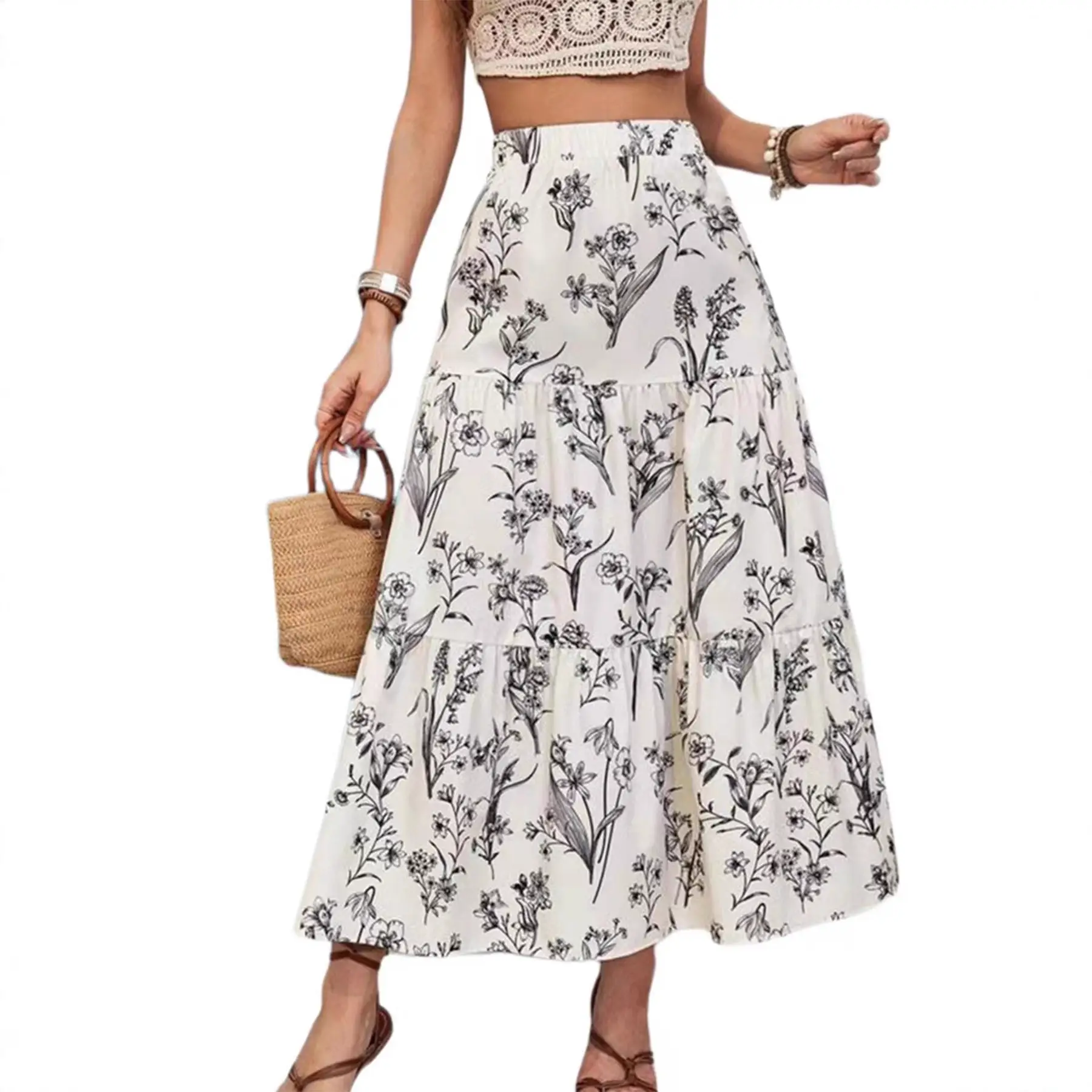 Women's Printed Loose-Fitting Skirt