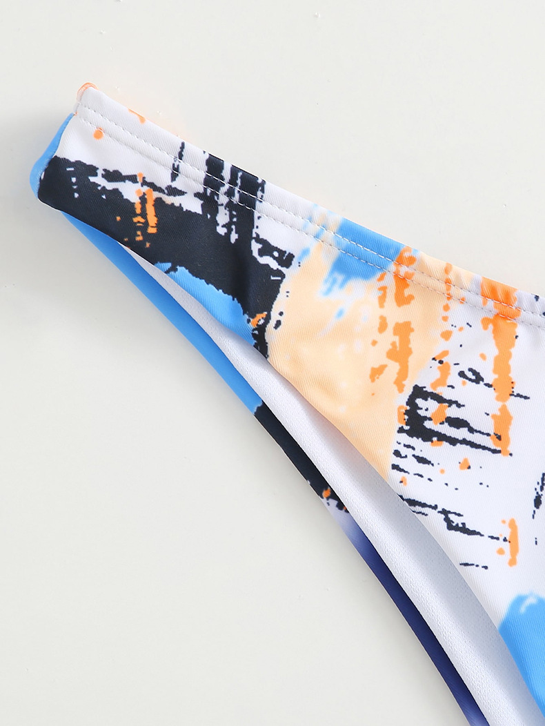 Women's Butterfly Print Split Swimsuit