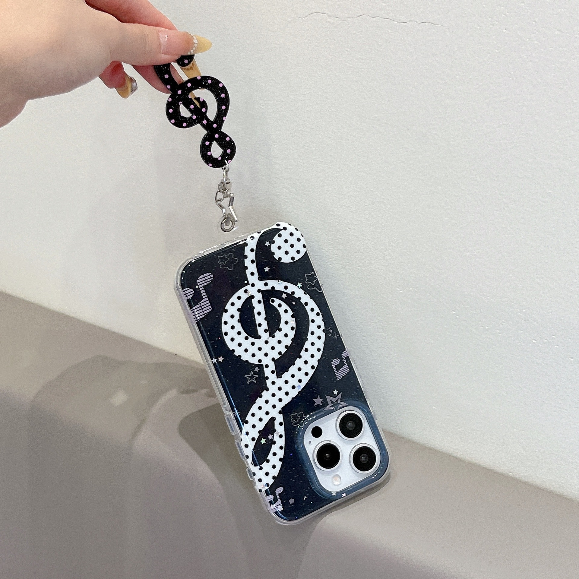 Minimalist Design With A Full-screen Pattern Of Stars And Musical Notes