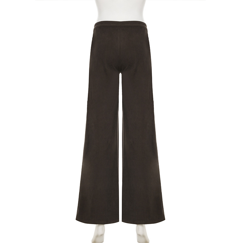 Title 3, Nieuwe dames casual broek, effen kleur, losse r...