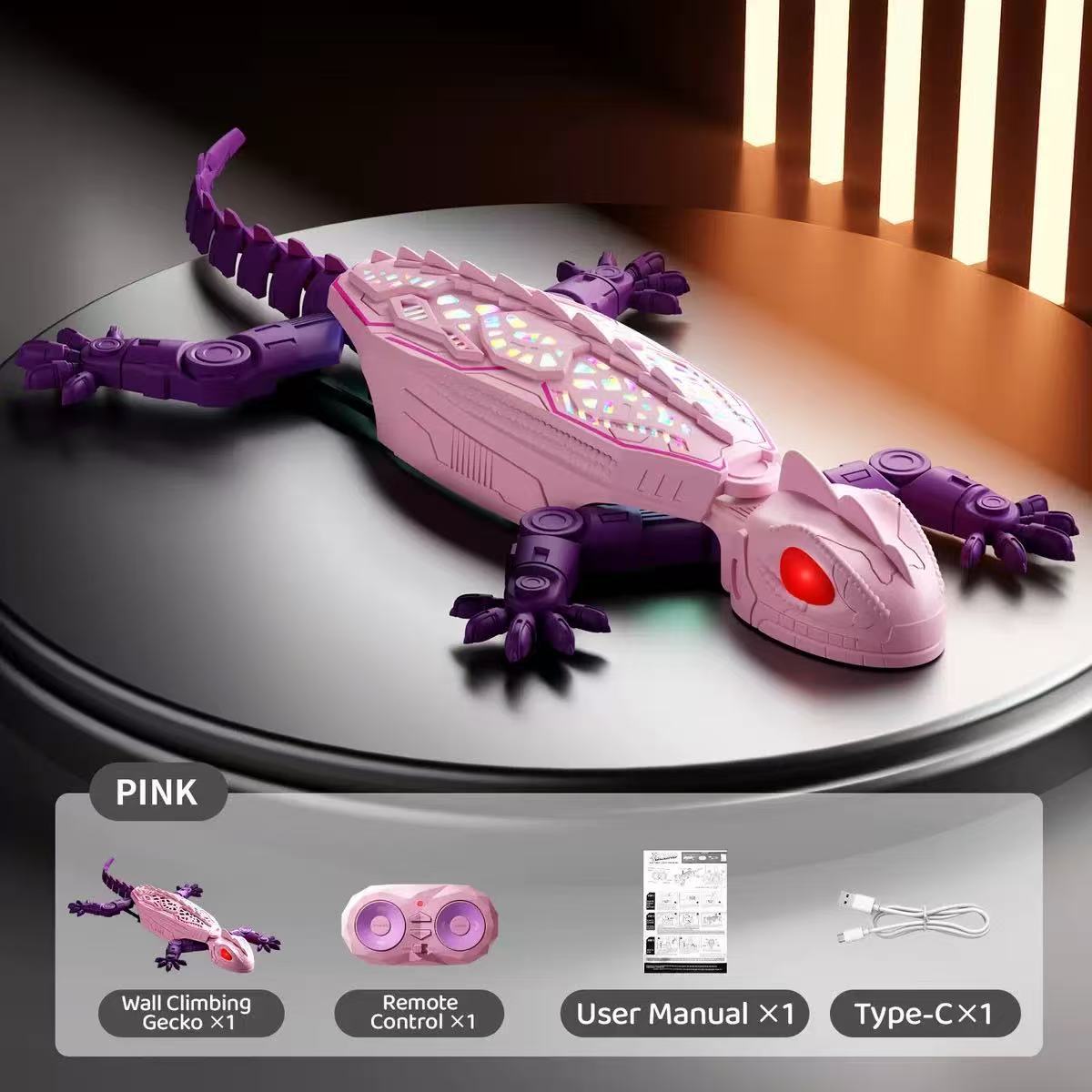 Childrens Remote-controlled Wall-climbing Gecko Toy 3