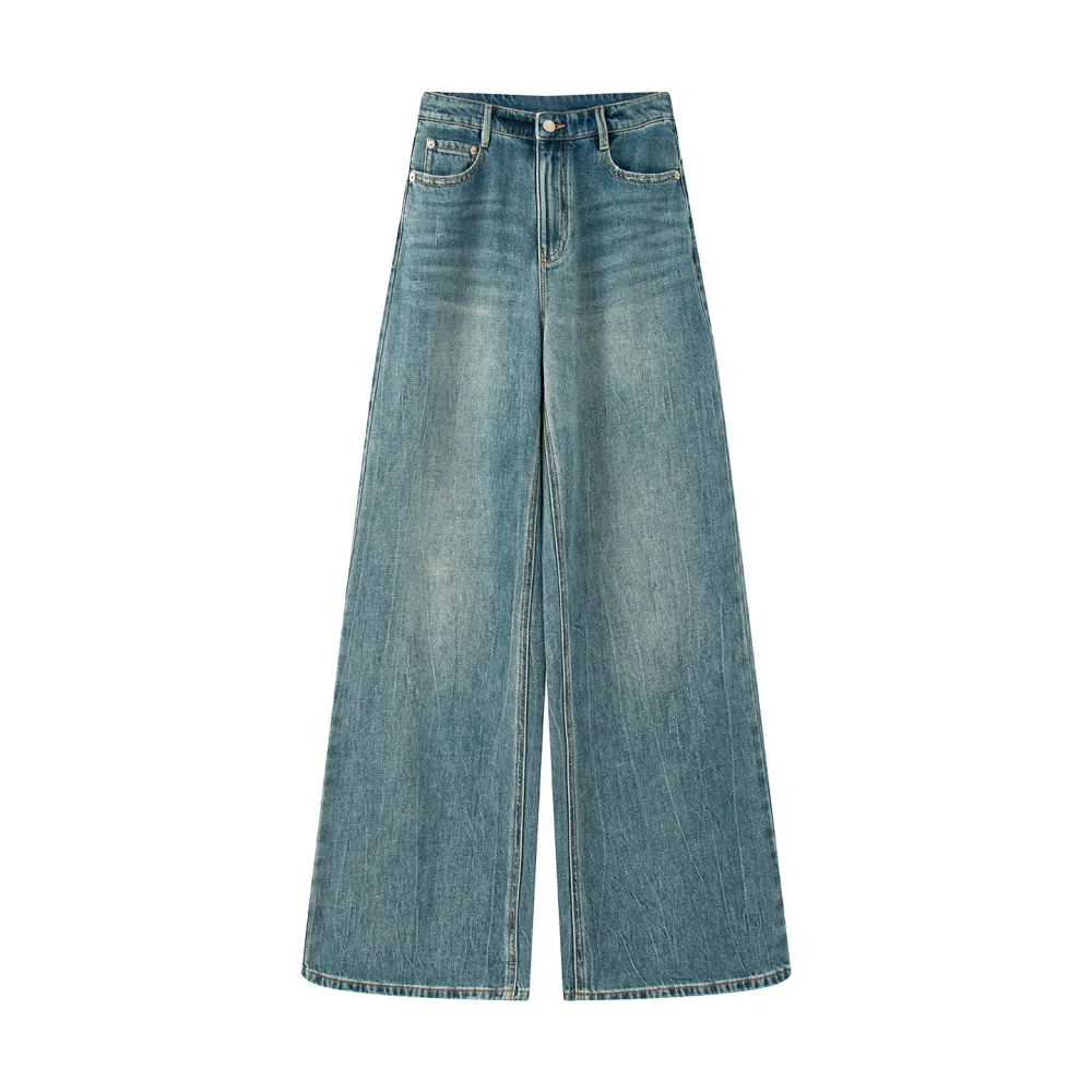 Early Autumn New High Waist Slimming Retro Straight Jeans Trousers For Women