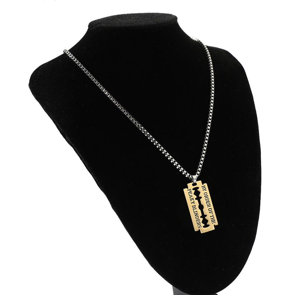 Blade Necklace Colorful Stainless Steel