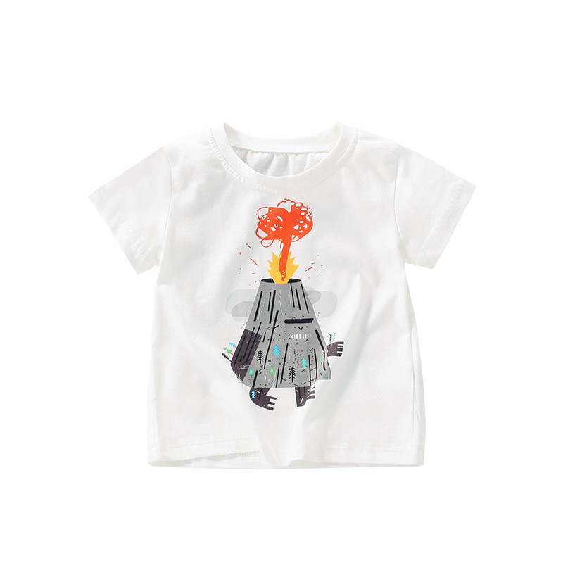 Children's Cartoon-Print Crew-Neck Base-Layer T-Shirt