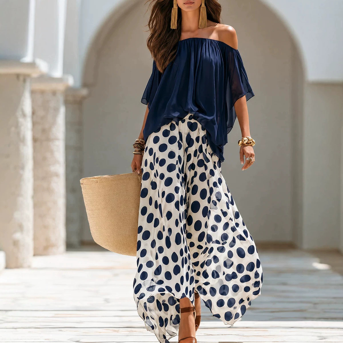 Womens Casual Fashion Two-Piece Set Skirt And T-Shirt product image