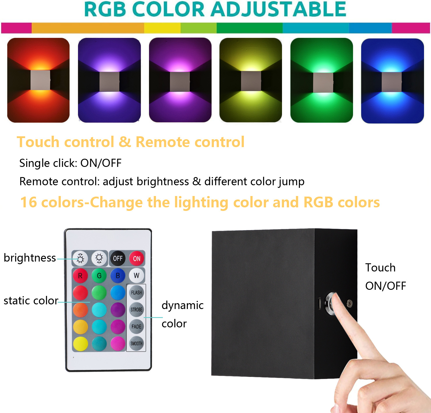 Black Remote Control RGB