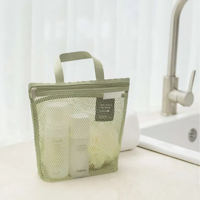 New Portable Makeup Mesh Waterproof Bath Bag Green - Shop at LoveMi