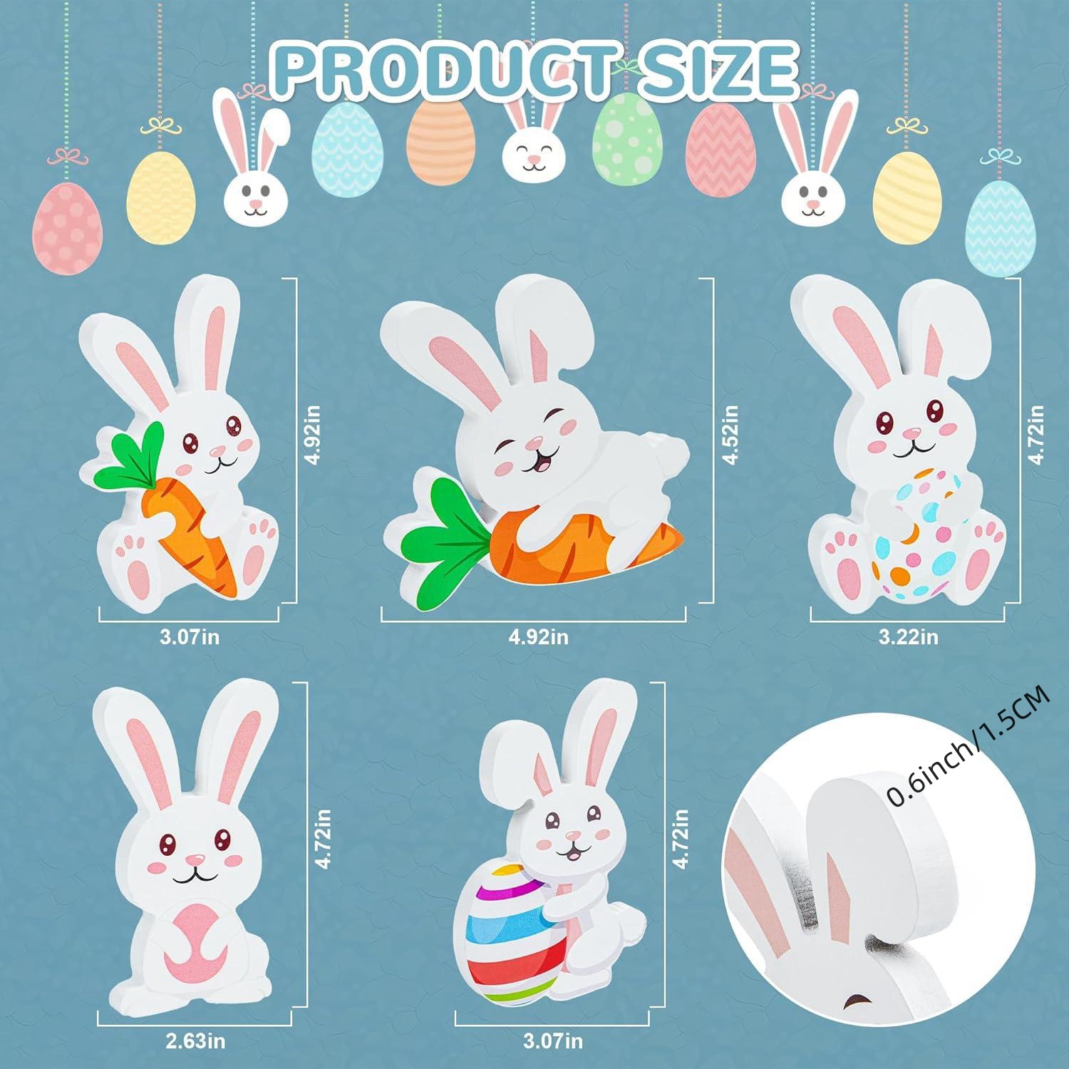 Wooden Bunny Ornaments