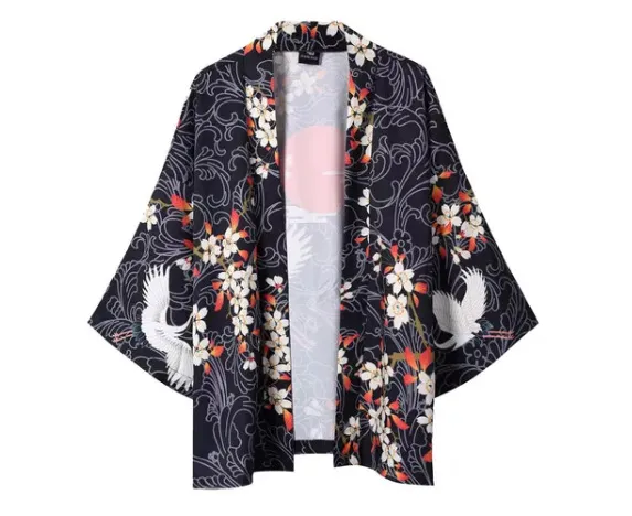 Summer Women Harajuku Digital Printing Kimono Cloak Coat Cardigan - Kimono 19