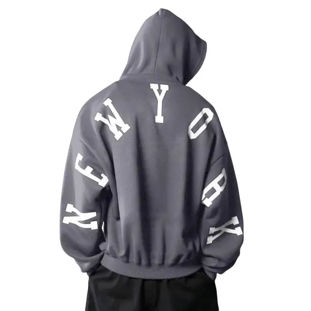 Fashion Printed Thickening All match Long Sleeve Loose Hooded Sweater For Women Dark Gray - Shop at LoveMi