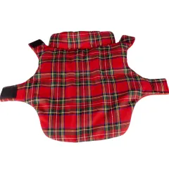 Dog Clothes Thickened Warm Cotton Coat Red Plaid Vest - Red Plaid - View 1