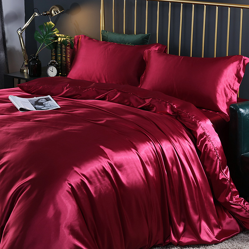 Silk Four-Piece Fitted Sheet Set, picture 4 of 12