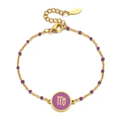 Stainless Steel Oil Dripping Bracelet Female Creative 12 Constellation Pattern - 02Style - View 1
