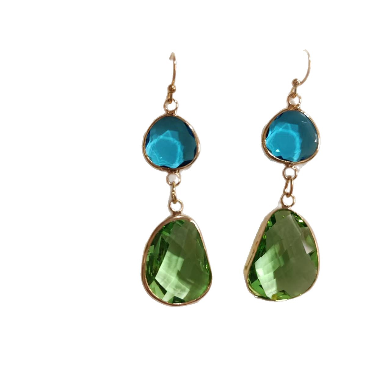 Irregular Resin Plexiglass Vintage Earrings