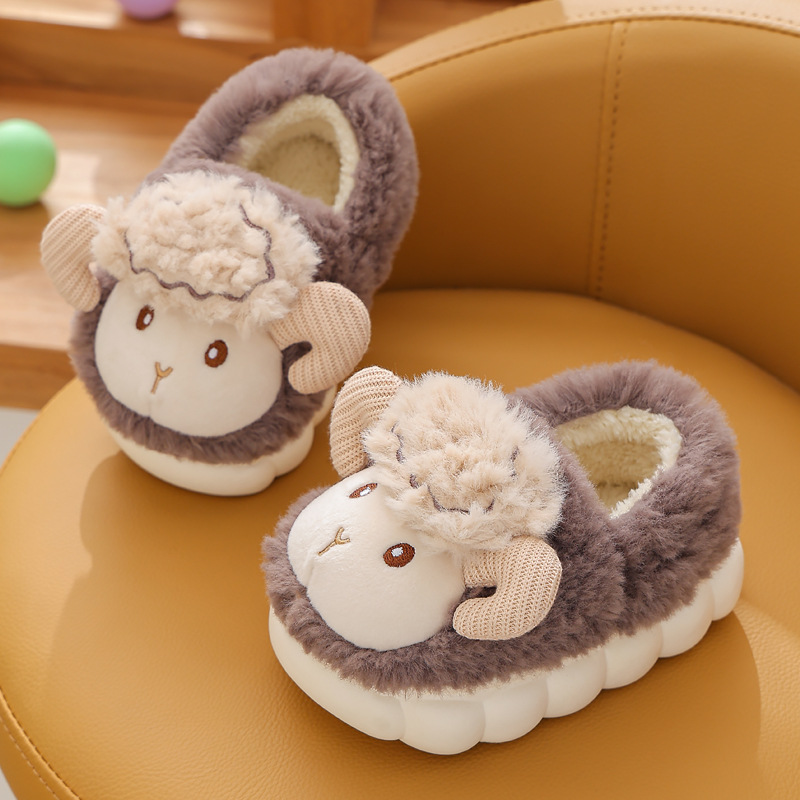 Children's Cotton Slippers Cute Cartoon Indoor Fluffy Slippers - Picture 11 of 20