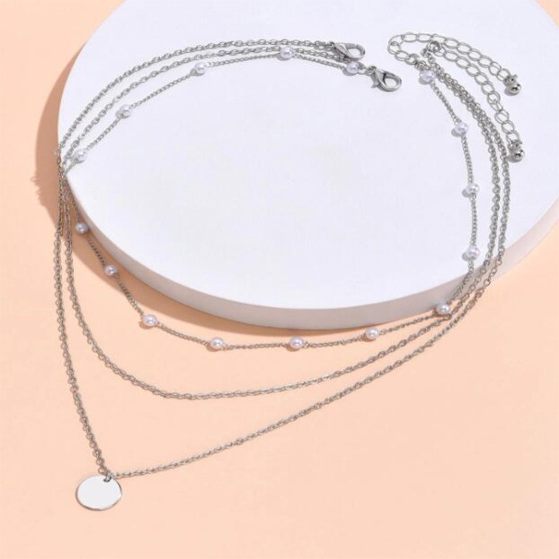 Womens Retro Alloy Layered Clavicle Necklace - Image 11