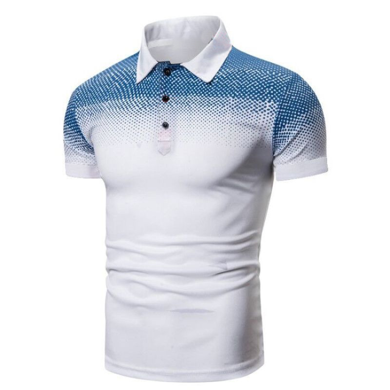 Title 2, Camisa polo casual masculina com estampa digita...