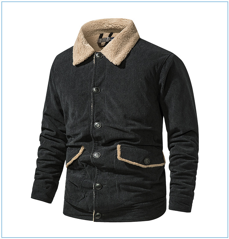 Title 17, Herren Cashmere Jacke Verdickt Groß Loose Casua...