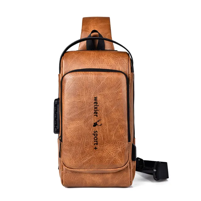 Retro Casual Shoulder Messenger Bag For Men Brown - Shop at LoveMi