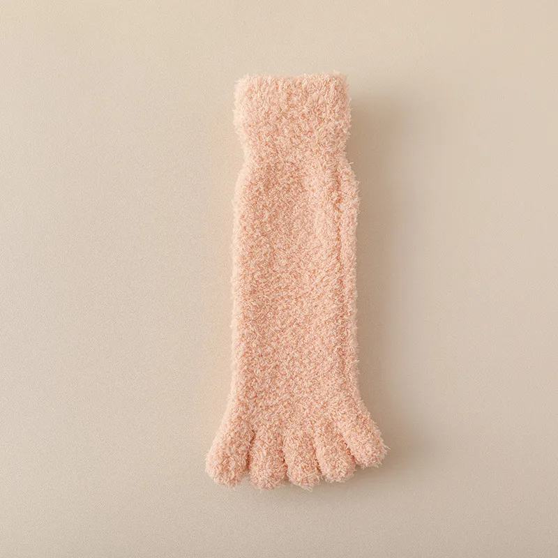Women's Fleece-lined Thickened Home Sleeping Floor Toe Socks - Sem6