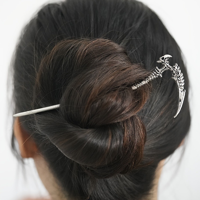 Popular Nordic Retro Skull Sickle Hairpin