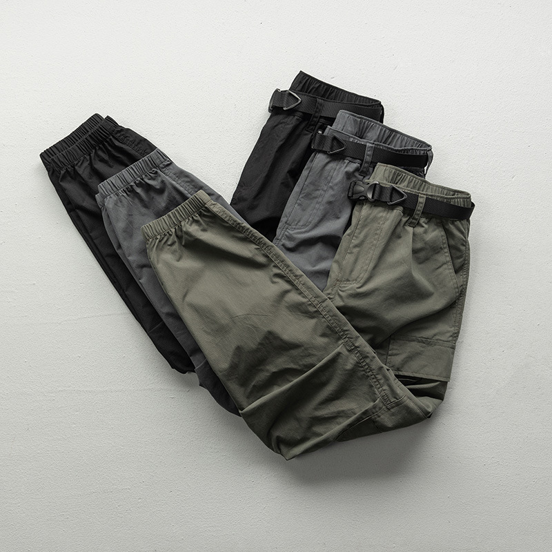 New Spring Summer Japanese-style Workwear Pants For Men