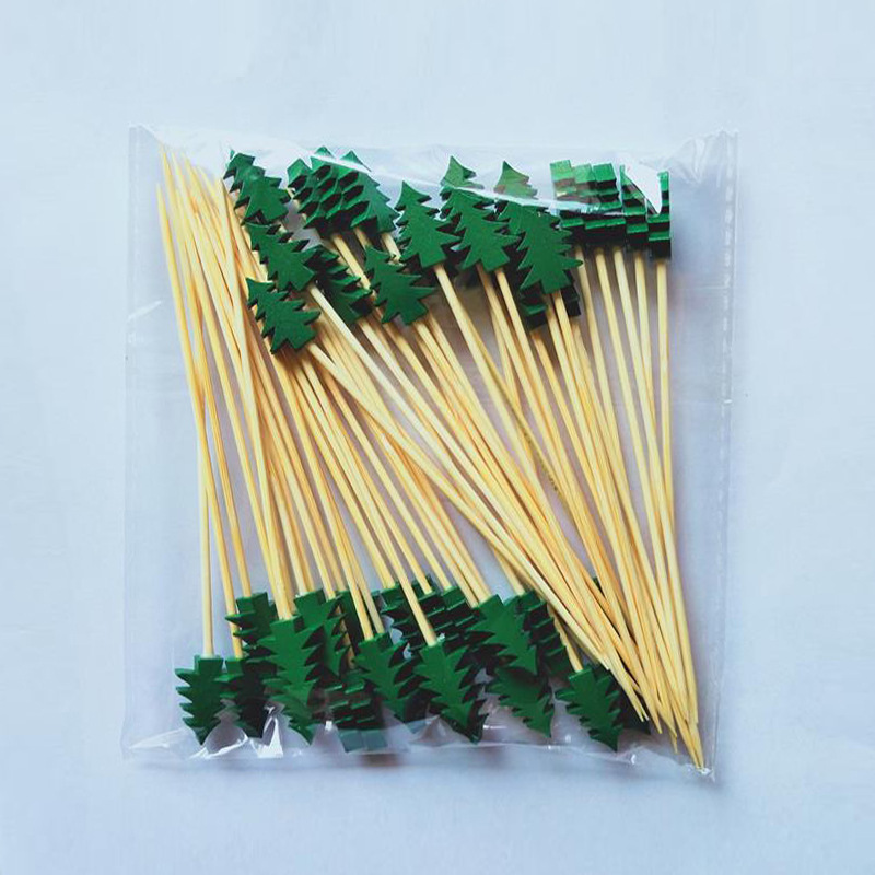 Title 10, Fruit Toothpick Disposable Bamboo Stick Snowfla...