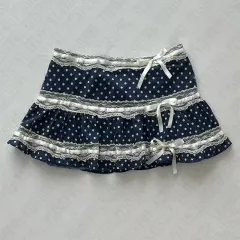 Leopard Print Sexy Skirt Low Waist Fashion Casual - Blue - View 1