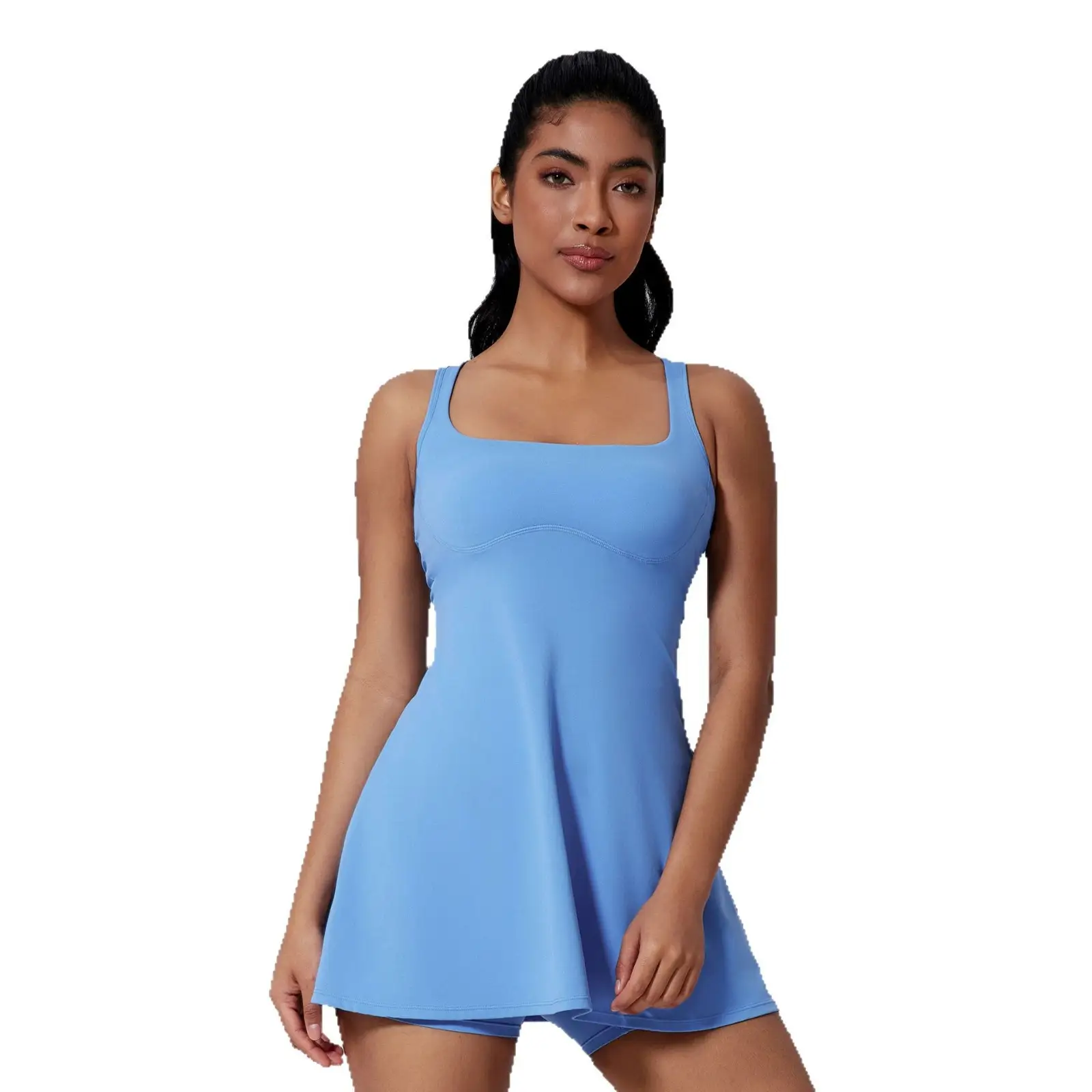 Two-piece Set Sports Dress Leggings Tennis Skirt
