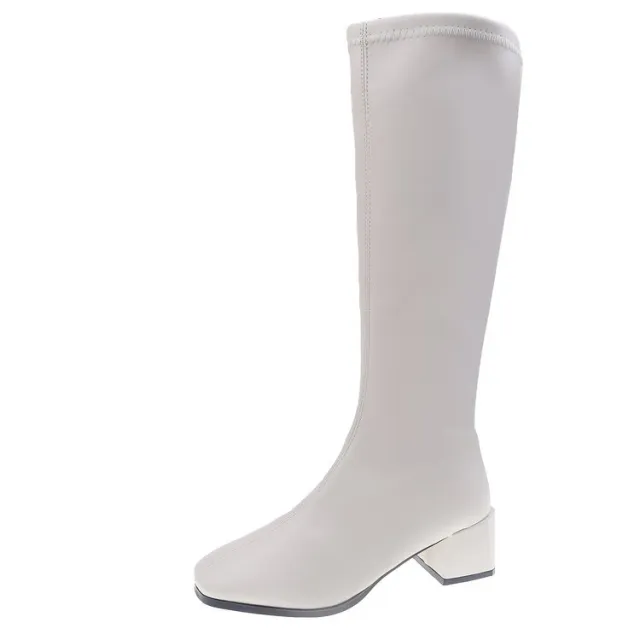 Thinner looked High Heel Knight Female Boots Beige - Shop at LoveMi