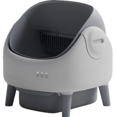Automatic Intelligent Litter Box Semi closed Drawer Shovel free Cat Toilet Dark Gray - Shop at LoveMi