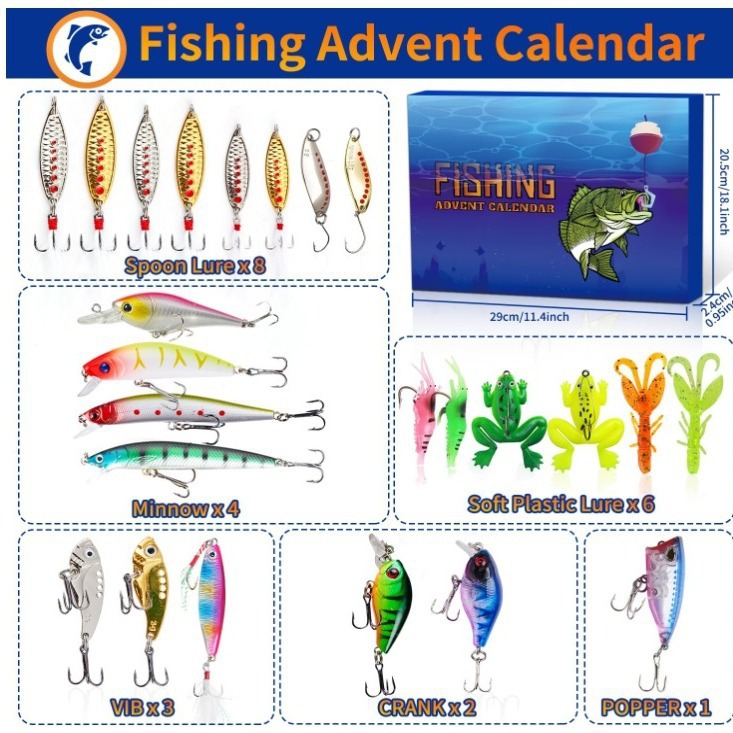 Title 4, 24-day Fishing Lure Advent Calendar