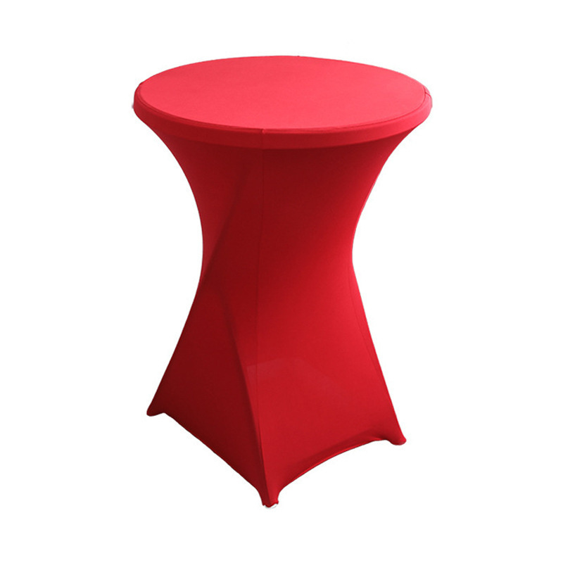 Modern Decorative Solid-Color Polyester Round Stretch Table Cover