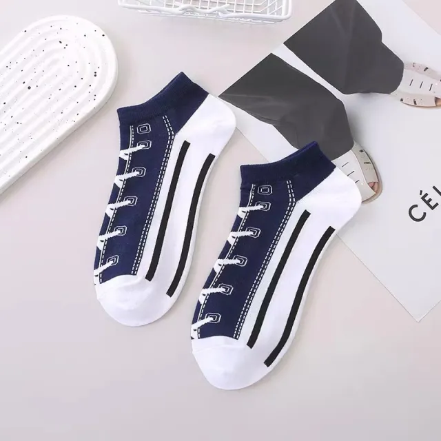 Women's Fashionable All match Canvas Shoes Socks Blue - Shop at LoveMi